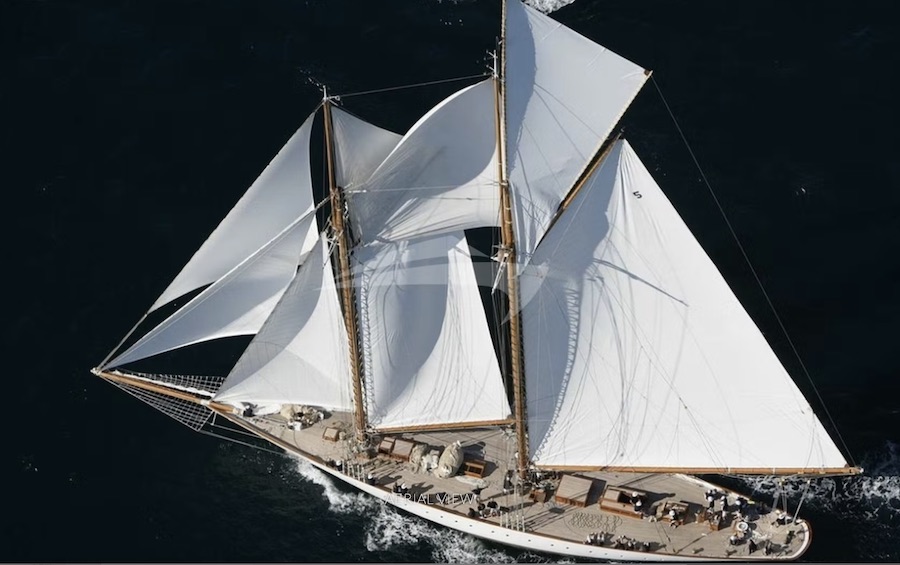 164ft Van der Graaf sailing yacht ELEANORA operates in the West Mediterranean and the East Mediterranean