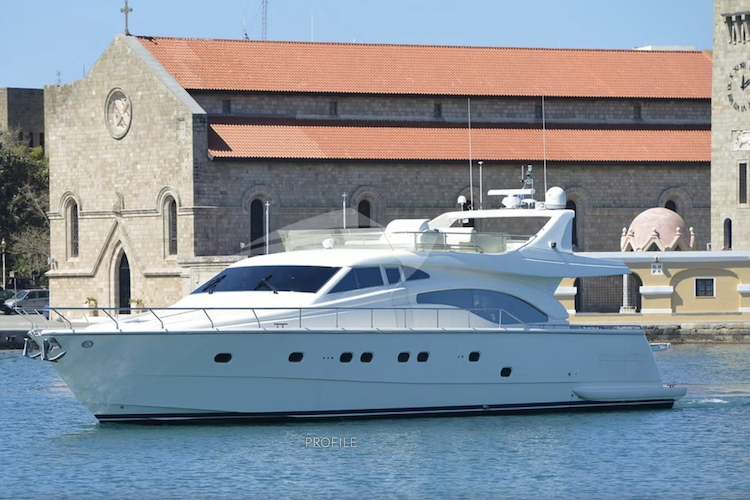 65ft Ferretti motor yacht MARY operates in the Eastern Mediterranean including Rhodes