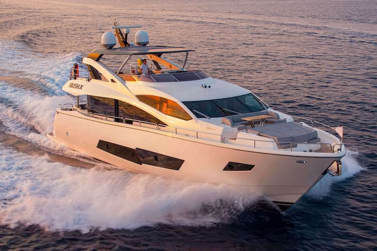 86ft Sunseeker motor yacht RUSH X operates in the Western Mediterranean