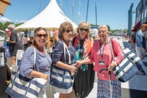 Photo of Carol Kent and friends at 2021 Newport Charter Yacht Show
