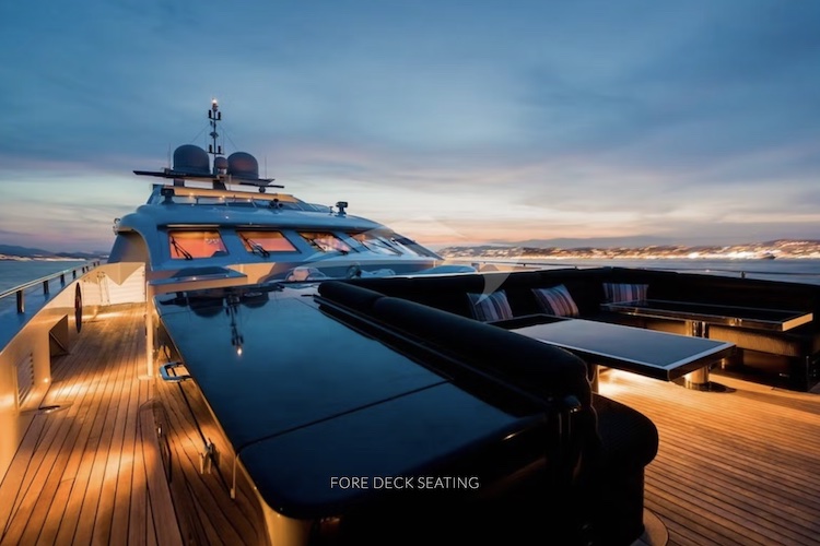 145ft Heesen motor yacht BLISS operates in the Arabian Gulf, the Eastern and Western Mediterranean