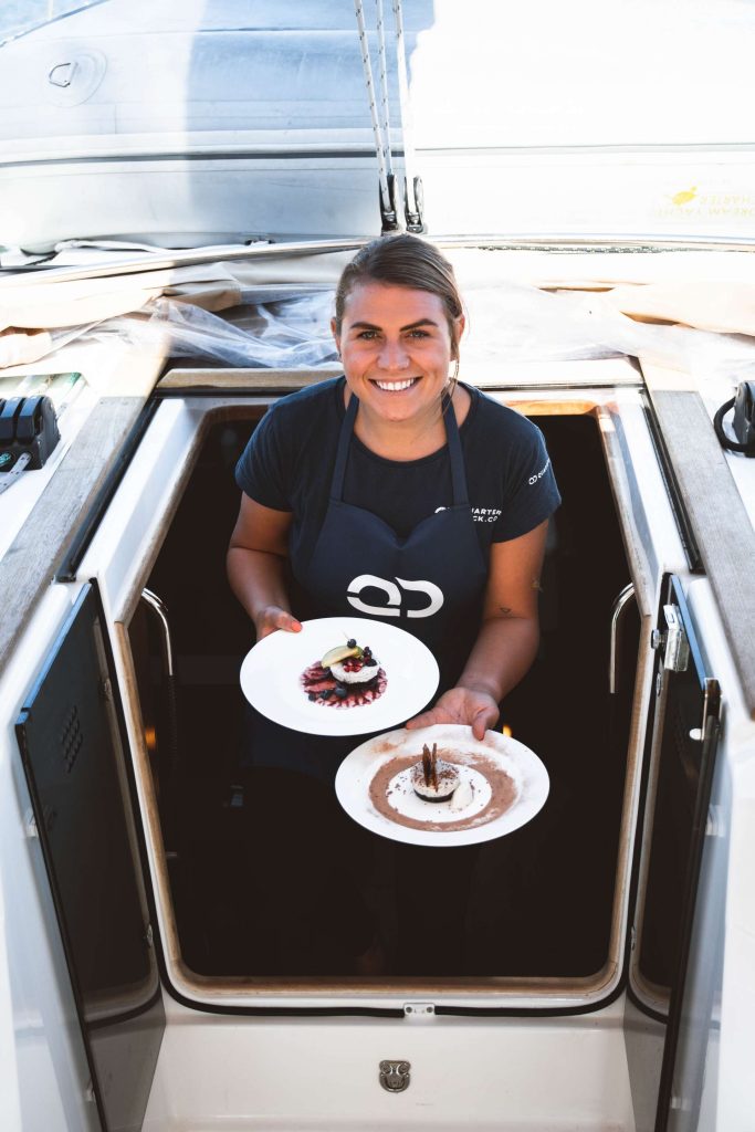 Cara Whiteman, Chef on 49' Catana catarmaran KORU, 2nd Place winner of Culinary Competition at USVI Charter Yacht Show 2022