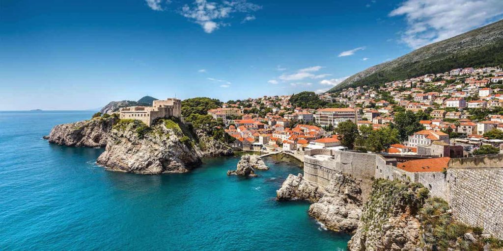 Dubrovnik, Croatia red-tiled roofs and coastline