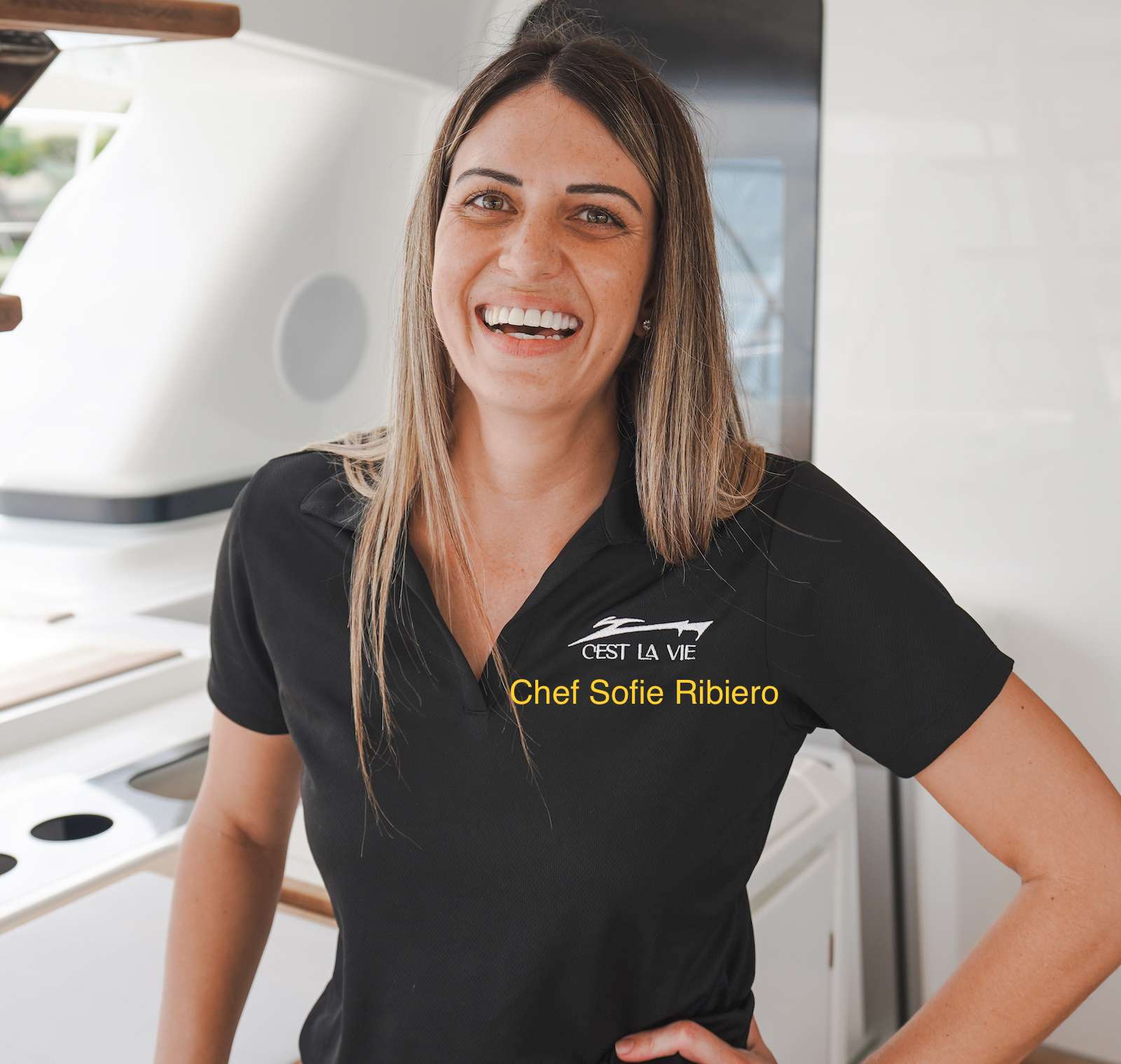 Chef Sofia Ribeiro aboard 67’ Lagoon catamaran C'est La Vie