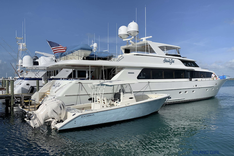 112ft Westport motor yacht ISLAND GIRL operates in the Bahamas, Florida and East Coast US