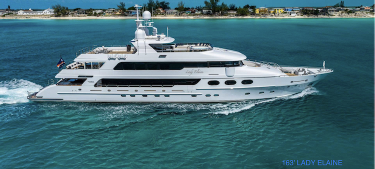 163ft Christensen motor yacht LADY ELAINE operates in the Caribbean and East Coast of the United States