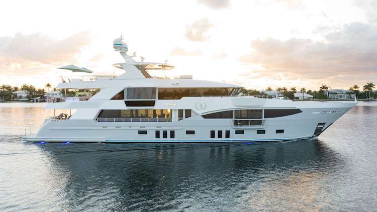 133ft IAG motor yacht SERENITY operates in the Caribbean and East Coast of the United States