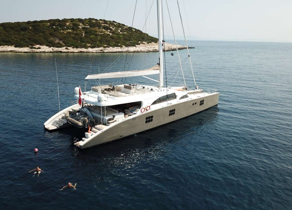 102ft super luxurious Sunreef catamaran, IPHARRA, operates in the Caribbean and the Mediterranean