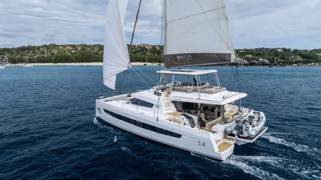 55ft Bali Catamaran HIGH 5 at sea