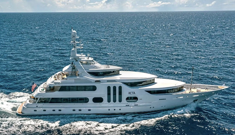 168ft Feadship motor yacht ACTA (formerly named GALLANT LADY) operates in the Caribbean and the East Coast of the United States