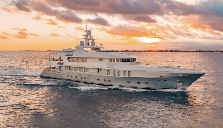 164ft Christensen motor yacht CHASSEUR operates in New England