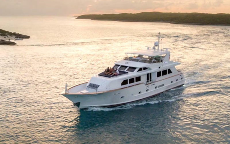 87ft Broward Marine motor yacht IMPULSE operates in the Caribbean and East Coast United States