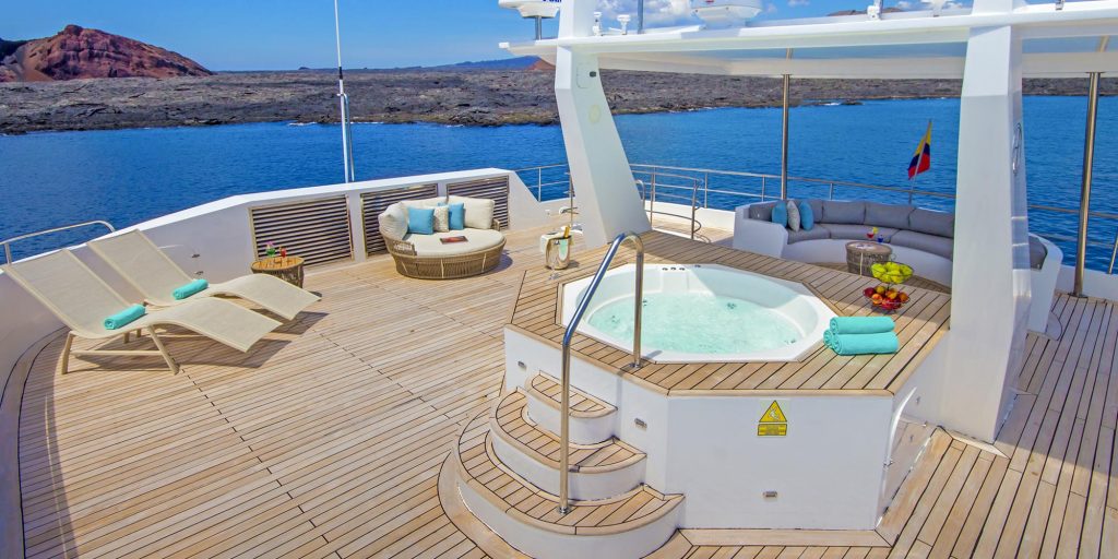 Aft Deck Jacuzzi on a catamaran